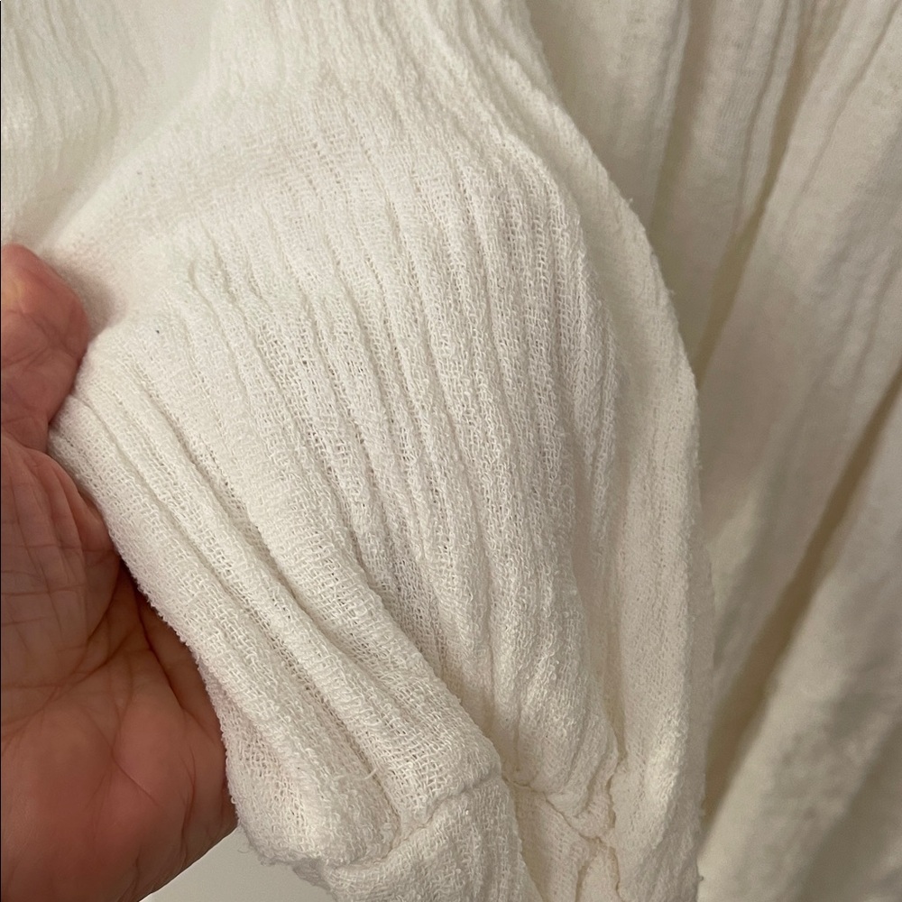 Jen's Pirate Booty Cream Romantic Cotton Blouse - Picture 13 of 13